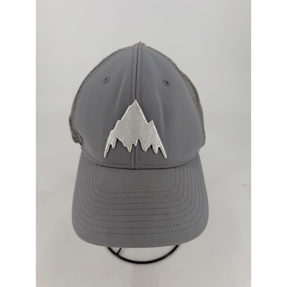 Burton Trucker Hat Mens‎ OSFA Grey Mountain Logo Snapback Gorpcore Cap